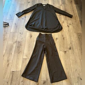 Women’s Sloan Brown Oversized Top & Pant Matching Set - 1